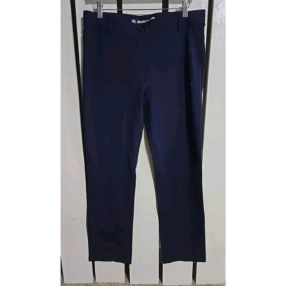 Betabrand Classic Dress Straight Stretch Blue Pull On Pants Large Career‎ - Picture 1 of 6